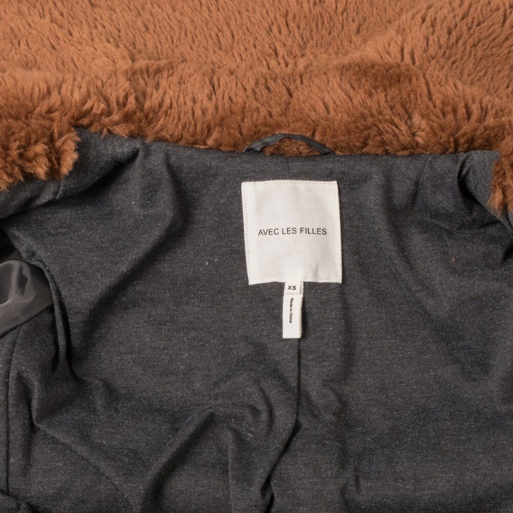 Avec Les Filles Faux Fur Teddy Coat Size XS Chocolate Brown - Picture 4 of 6